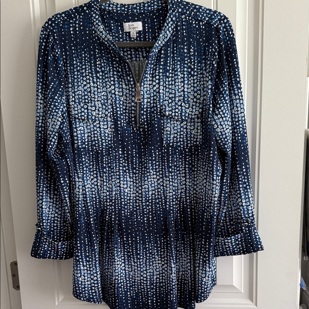 Kim Rogers Blue and White Dotted